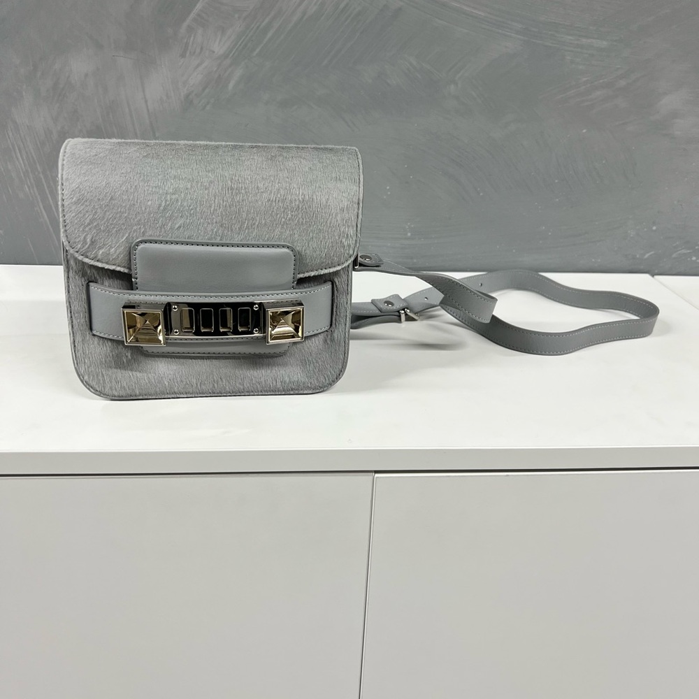 Proenza Schouler Icy Pearl Calf Hair Crossbody